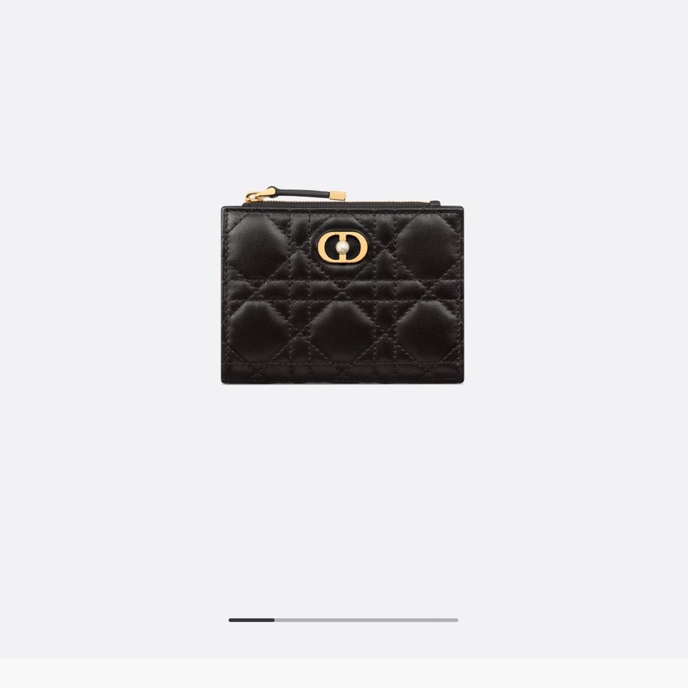 Black Quilted Leather Card Holder